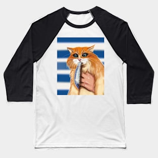 Hungry cute cat Baseball T-Shirt